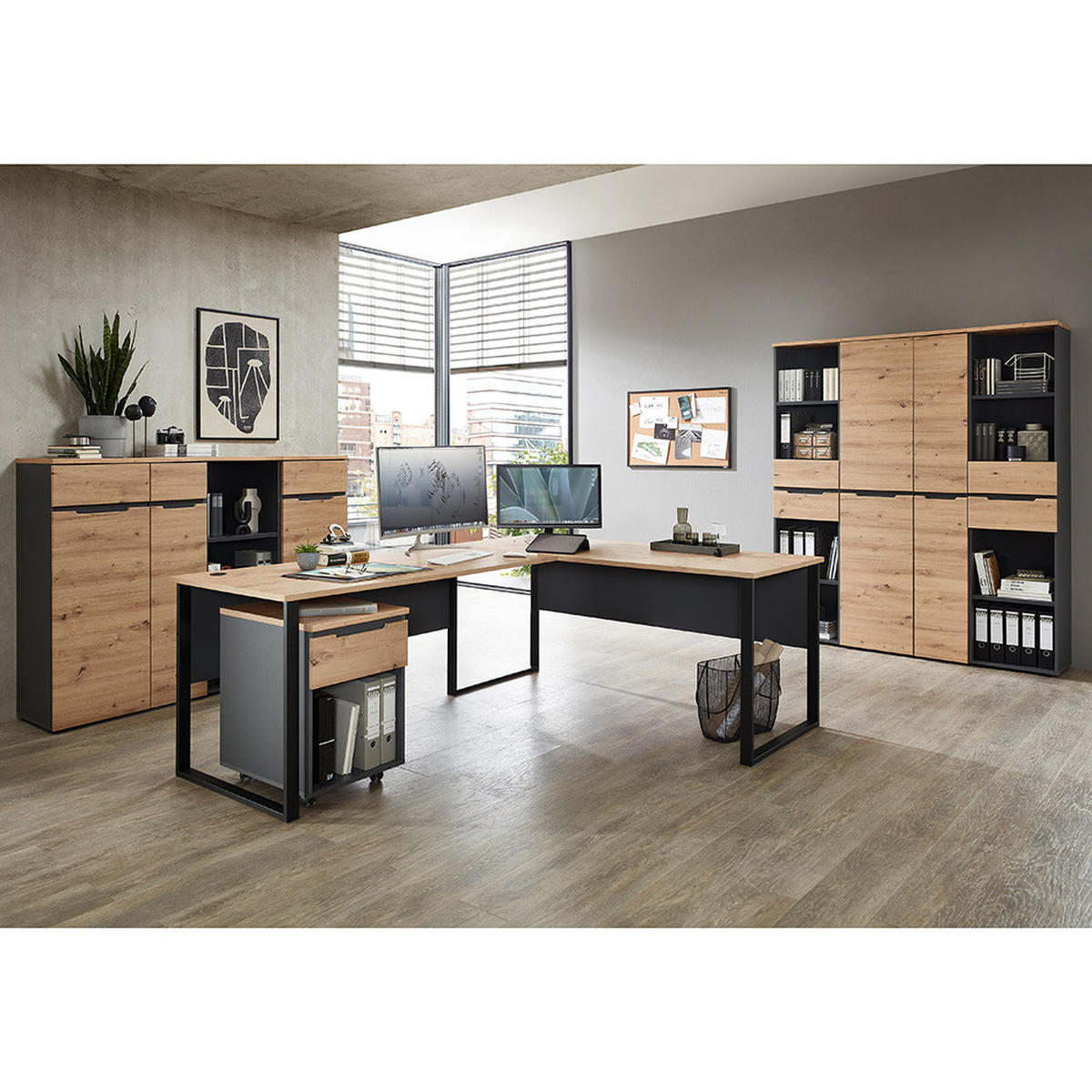 AKTENREGAL Manresa-36 - Braun, Holzwerkstoff (45/197/38cm) - Lomado