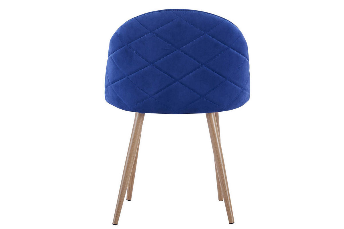 ESSZIMMERSTUHL LILLY - Blau/Eichefarben, Textil/Metall (55/79/51cm) - SAM
