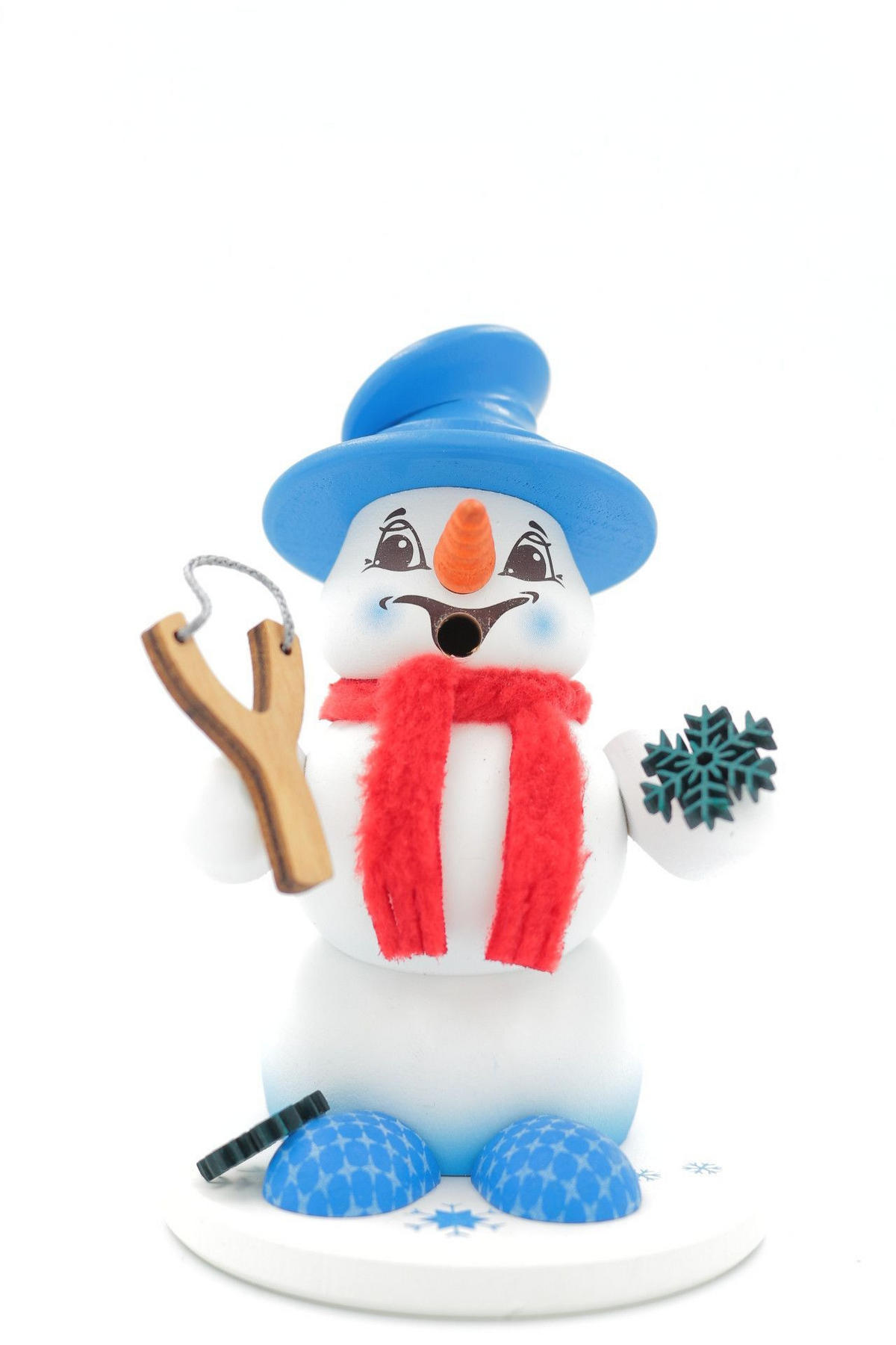 RAUCHFIGUR Scheemann Weiß Flockenwerfer 13 cm - Multicolor, Holz (10/13/0.1cm)