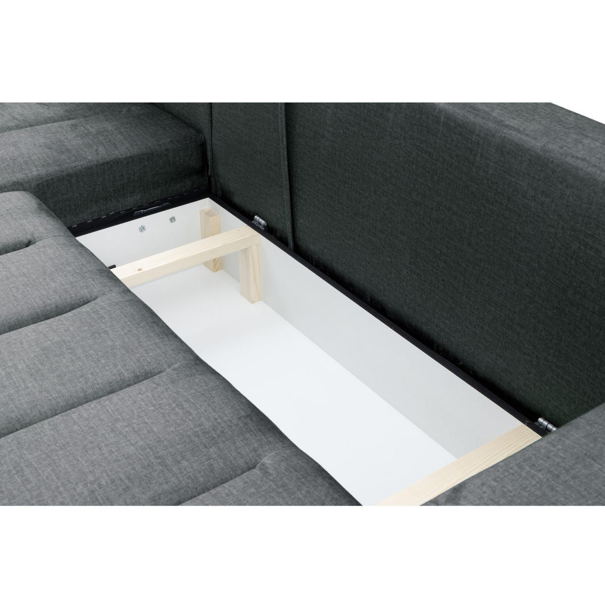 ECKSOFA Piano L Links mit Schlaffunktion 137x234 Velours Grün - Silberfarben/Grün, Holz/Textil (278/178cm) - Muffo