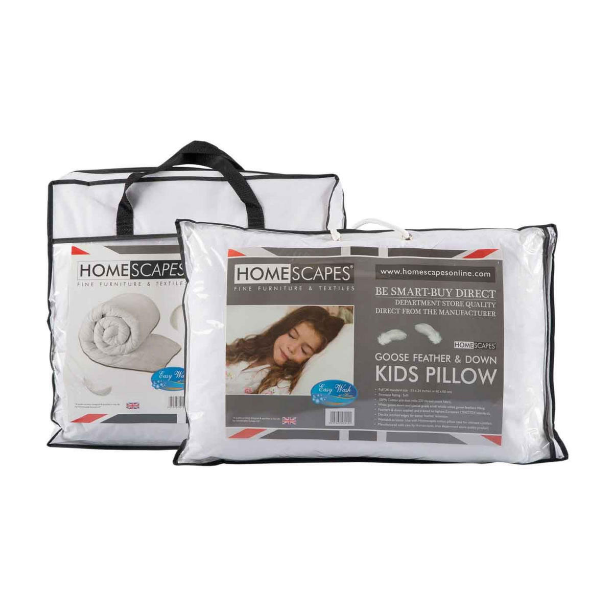 KINDERBETTSET Sommerdecke 120/150 cm & Kissen 40/60 cm - Weiß, Textil (120/150cm) - Homescapes
