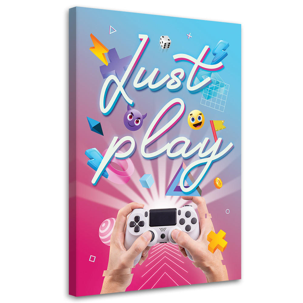 WANDBILD games controller - Multicolor, Textil (40/60cm) - Feeby