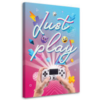 WANDBILD games controller - Multicolor, Textil (40/60cm) - Feeby