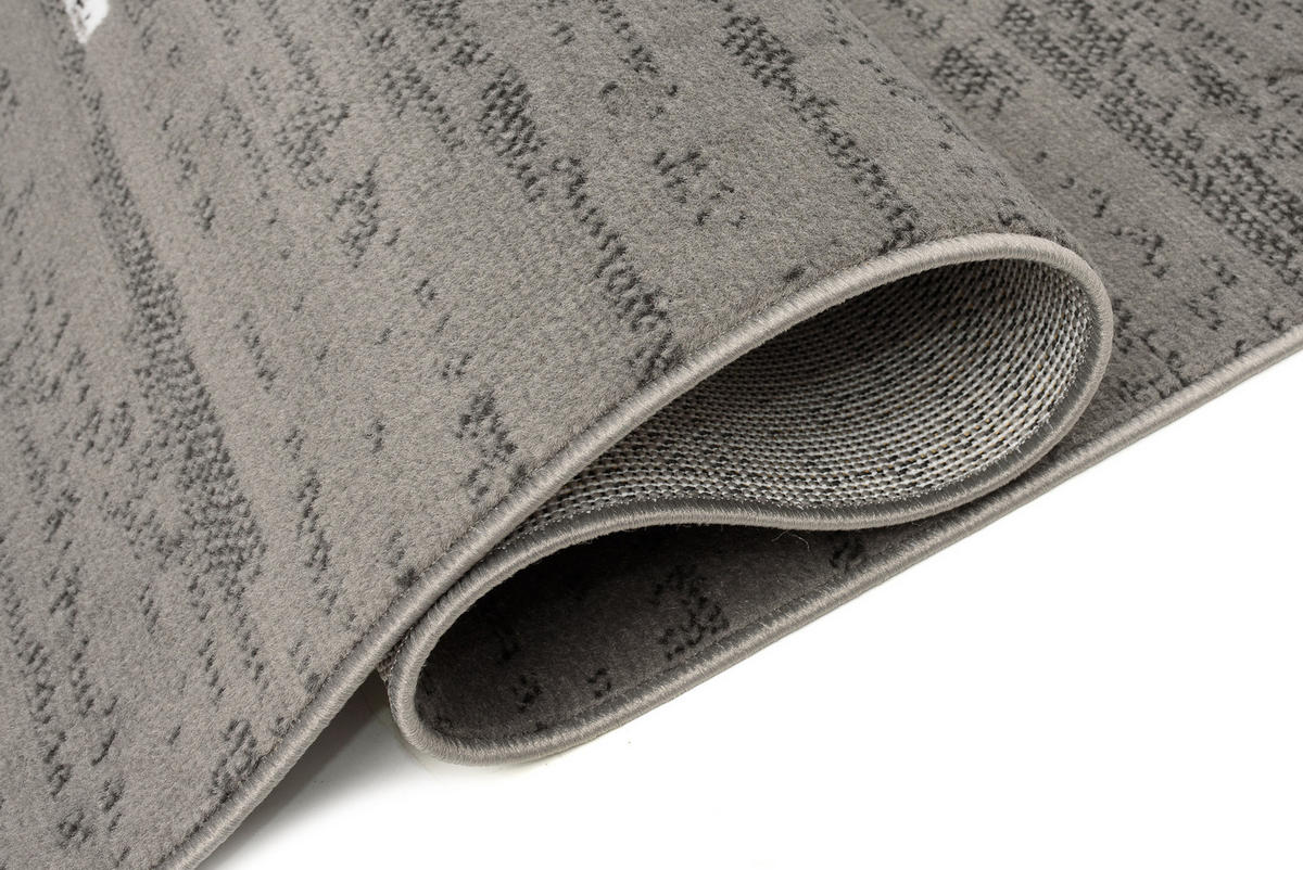TEPPICH LUXURY Grau Geometrisch Streifen 140/200 cm - Grau, Textil (140/200cm) - Tapiso