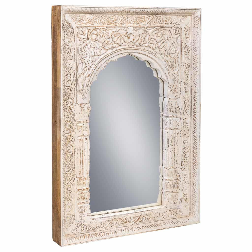 SPIEGEL aus Holz 60x6x87 cm - Weiß, Holz (87/60/6cm) - Wanderlust