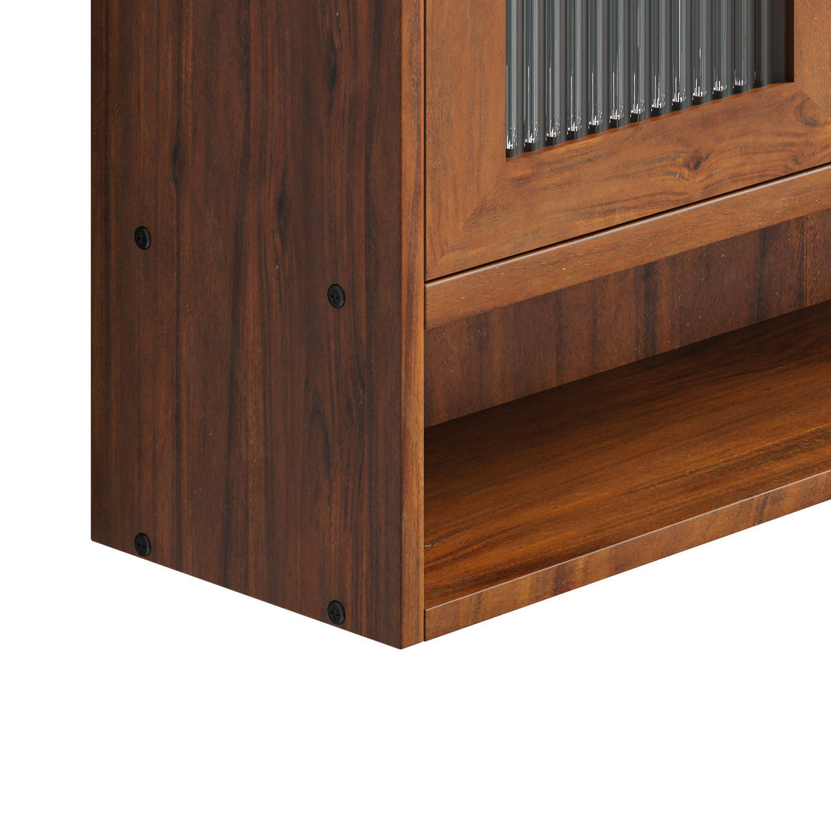 KÜCHENOBERSCHRANK 90/20/60 cm aus Massivholz und Glas mit Schiebetüren Braun - Braun, Holz (90/60/20cm) - Modenvie