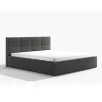 POLSTERBETT Monor 160/200 cm in Grau – mit Bettkasten und viel Komfort - Schwarz/Grau, Holz/Holzwerkstoff (160/200cm) - AX Living