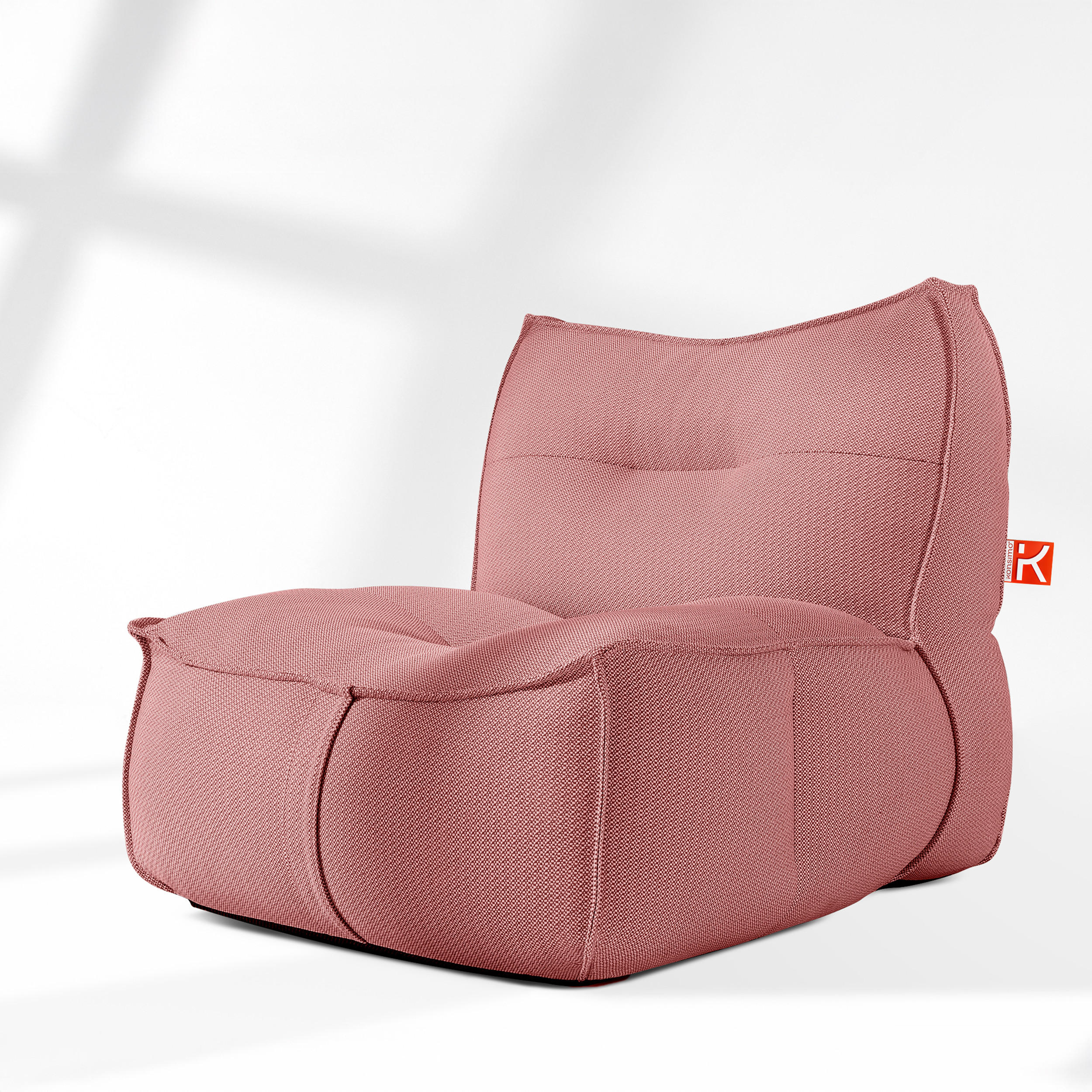 GARTENSESSEL LOVIA Lounge-Sessel, Rot/Weiß - Rot, Textil (90/82/106cm) - KONSIMO®