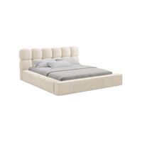 POLSTERBETT mit Bettkasten und Lattenrost 200x240 Beige - Beige/Creme, Kunststoff/Textil (160/200cm) - Makamii