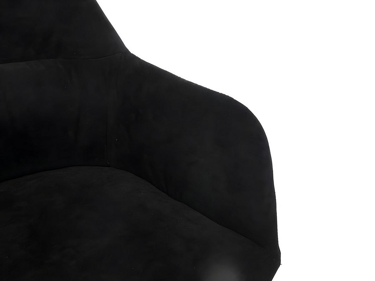 STUHL 6er-Set - Stoff & Metall - Schwarz - HEKA - Schwarz, Textil (61/78/59.5cm) - Vente-Unique