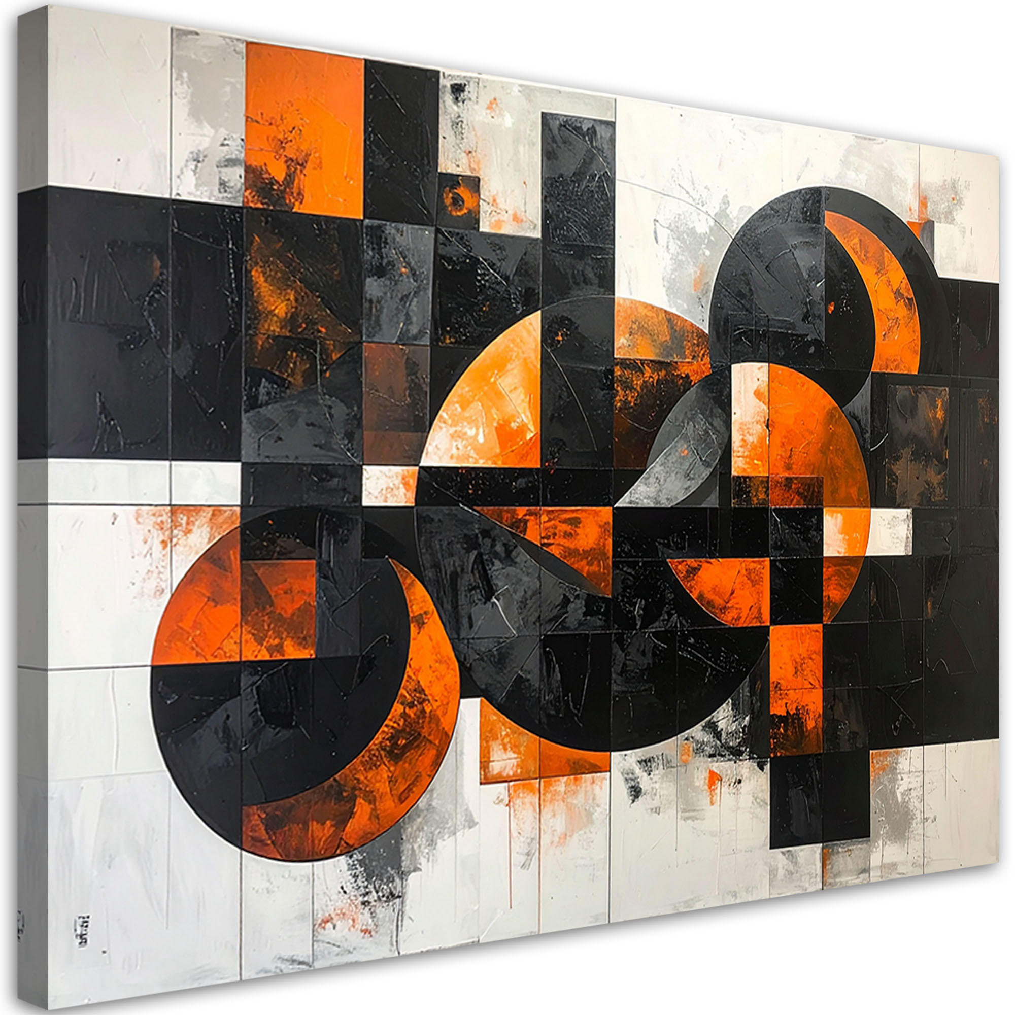 LEINWANDBILD 3D und geometrisch 45x30cm - Orange, Textil (45/30cm) - Feeby