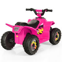 KINDERQUAD 12V Elektro Rosa - Pink, Kunststoff (67/74/104cm) - COSTWAY