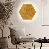 LED-WANDLAMPE Hive Blattgold Ø 55cm - Goldfarben, Metall (55/4.4/55cm) - s.luce