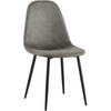 STUHL Lederlook Dunkelgrau - Dunkelgrau/Schwarz, Textil/Metall (44/88/51cm) - CLP