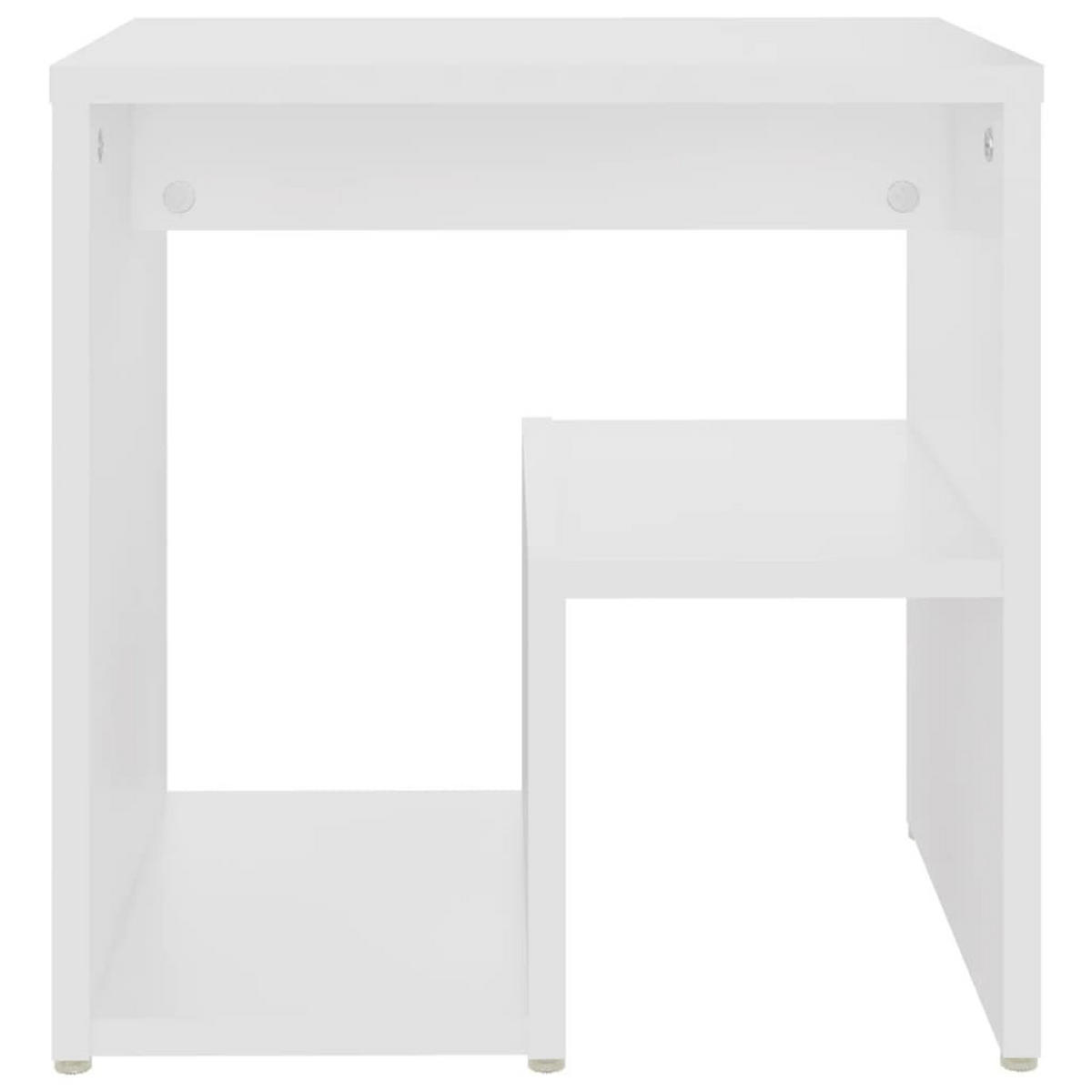 NACHTTISCH mit 1 Regal 40/30/40 cm aus Holzwerkstoff in Weiß - Weiß, Holz (40/40/30cm) - vidaXL