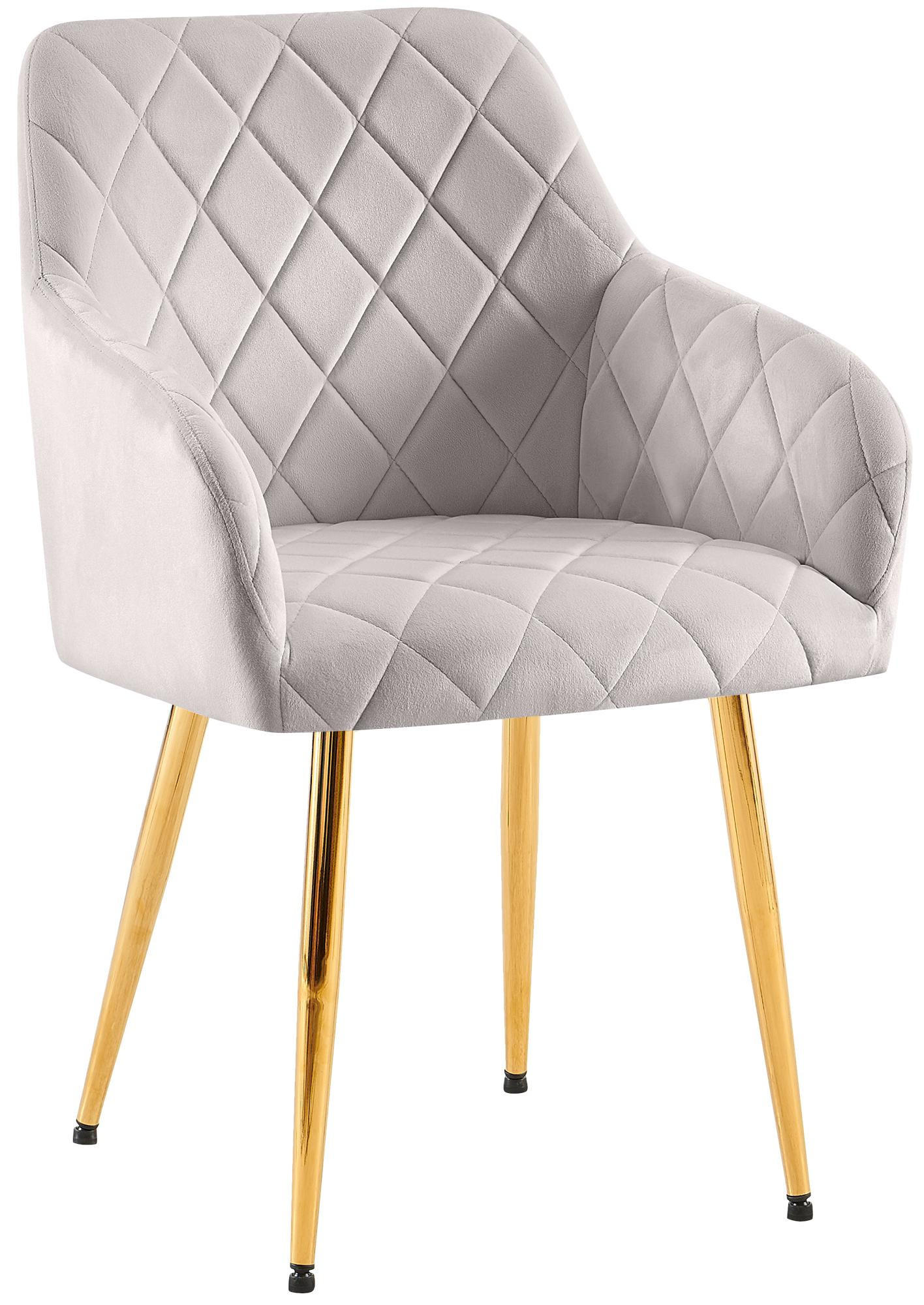 ARMLEHNENSTUHL Samt Grau - Grau, Textil (53/83/61cm) - CLP