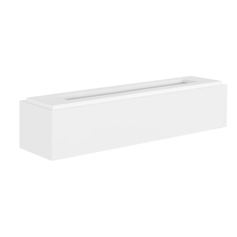 WANDLEUCHTE Yannone 35.5/7.5/8.5cm - Weiß, Kunststoff (7.5/8.5/35.5cm) - Nettlife