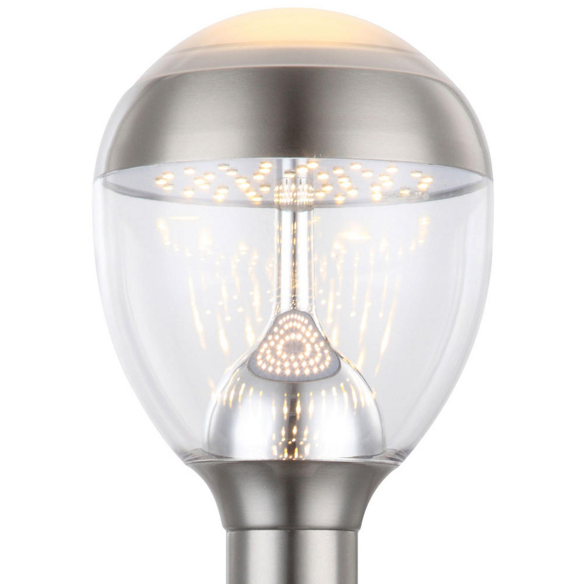 LED AUSSENSTEHLEUCHTE Edelstahl Silber - Silberfarben, Metall (15/15/99cm) - Globo Lighting