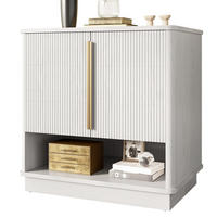 SCHUHSCHRANK aus MDF 60x40x61cm in Weiß Holzoptik mit offenen Fach - Weiß, Holzwerkstoff (60/61/40cm) - Modfu