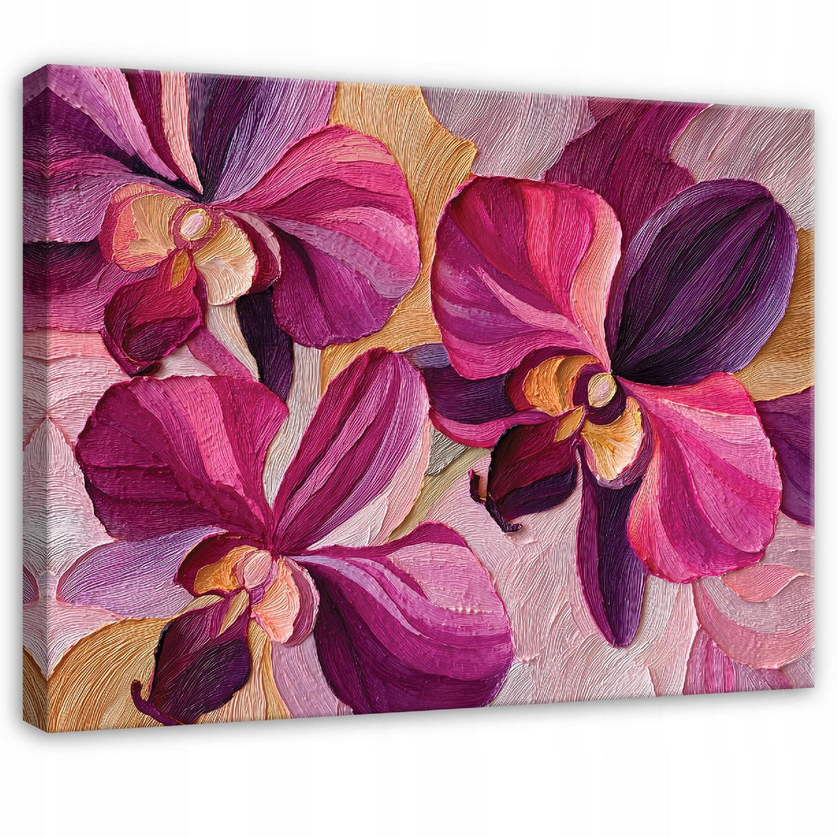 LEINWANDBILD Blumen Abstrakt Rosa 60x40 cm - Multicolor, Holzwerkstoff (60/40cm) - Wallarena