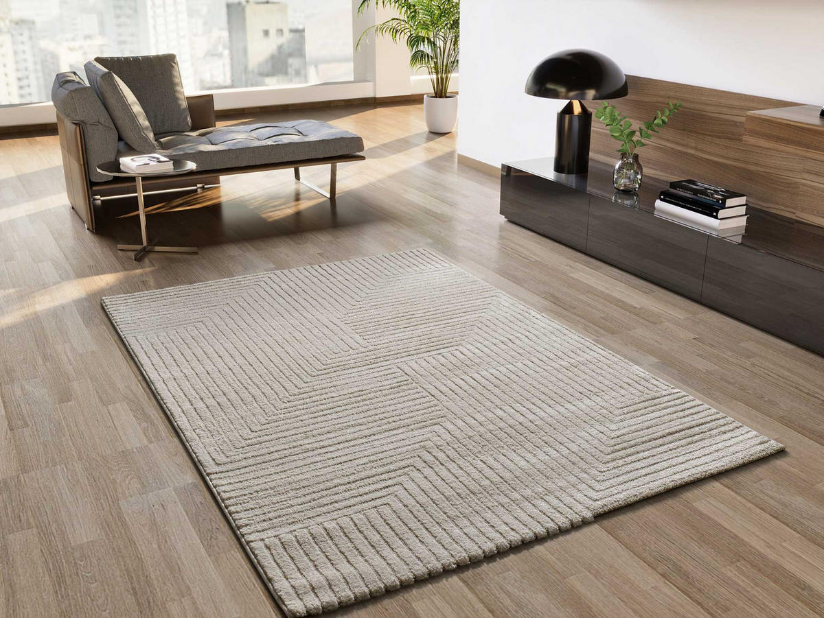 WEBTEPPICH Creme Verona 120/170 cm - Creme, Naturmaterialien/Textil (120/170cm) - Atticgo