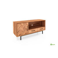 LOWBOARD BREIT LEON Kernbuche - Kernbuche, Holz (144/65/45cm) - byoak