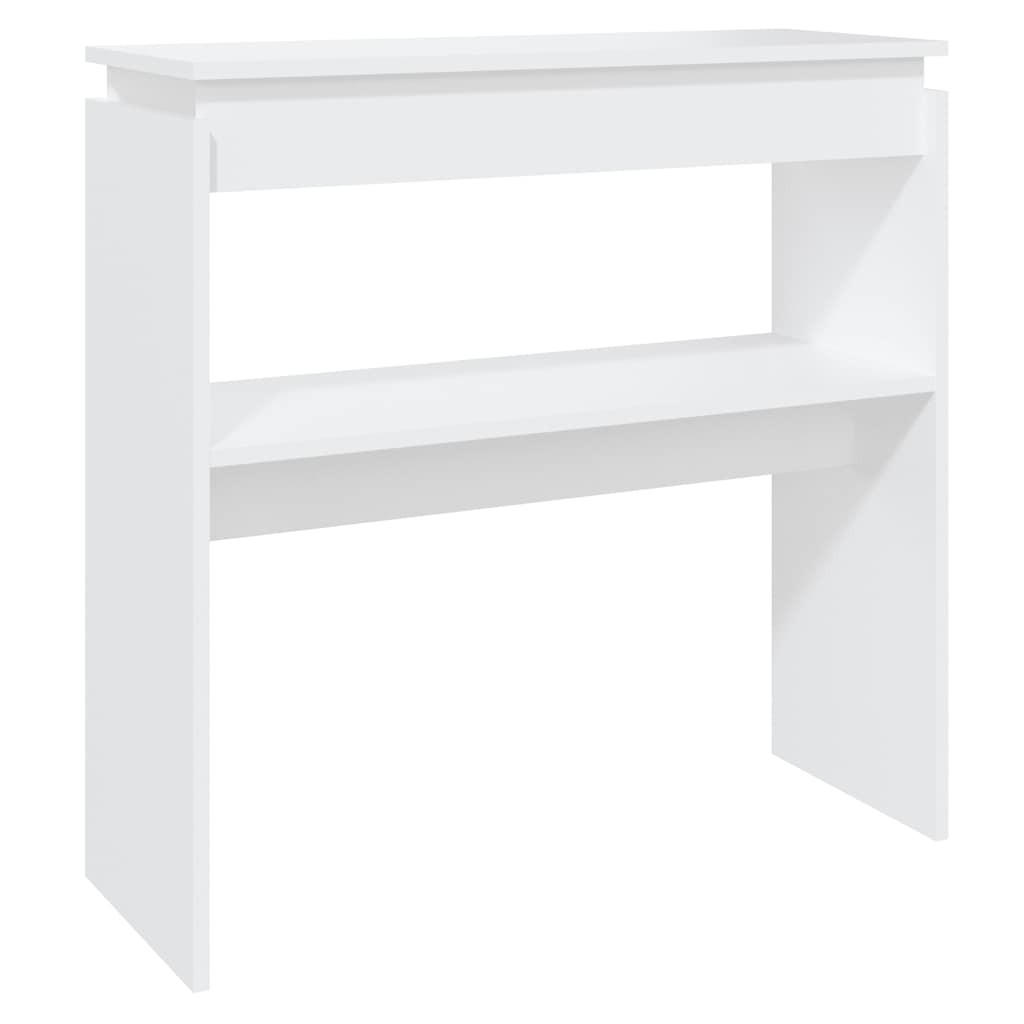 vidaXL Konsolentisch Weiß 30x80x80 cm