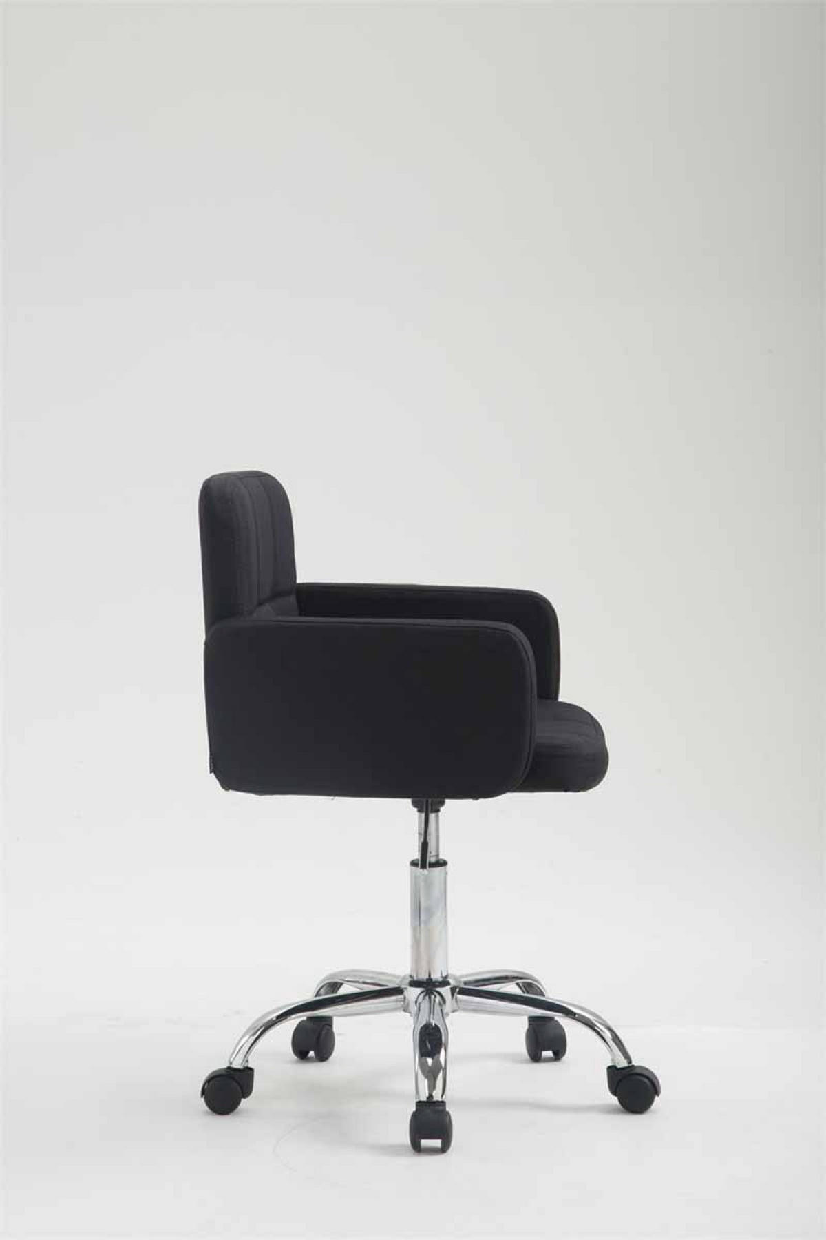 ARBEITSHOCKER Lausanne Stoff schwarz - Schwarz, Metall (60/89/52cm) - TPFLiving