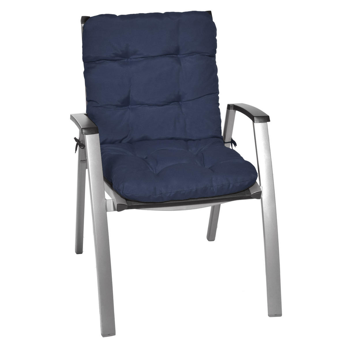 NIEDERLEHNERAUFLAGE Flair NL 100/50/8cm Dunkelblau (4tlg) - Dunkelblau, Textil (50/8/100cm) - Beautissu 
