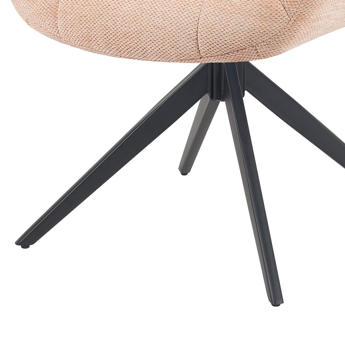 DREHSTUHL Mika-Mila - Schwarz/Rosa, Textil/Metall (65/81/66cm) - DUBI Möbel