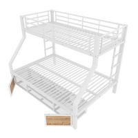 ETAGENBETT 90/140x200 Weiß - Weiß, Metall (90/200cm) - ComfortXL