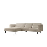 ECKSOFA Agada In Poso - Creme, Holzwerkstoff/Textil (281/174cm) - Fun Möbel