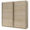 SCHWEBETÜRENSCHRANK Arsala sonoma eiche 200 cm / 62 cm / 207 cm - Braun/Sonoma Eiche, Holz/Holzwerkstoff (201/207/62cm) - Feldmann-Wohnen