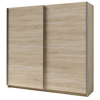 SCHWEBETÜRENSCHRANK Arsala sonoma eiche 200 cm / 62 cm / 207 cm - Braun/Sonoma Eiche, Holz/Holzwerkstoff (201/207/62cm) - Feldmann-Wohnen