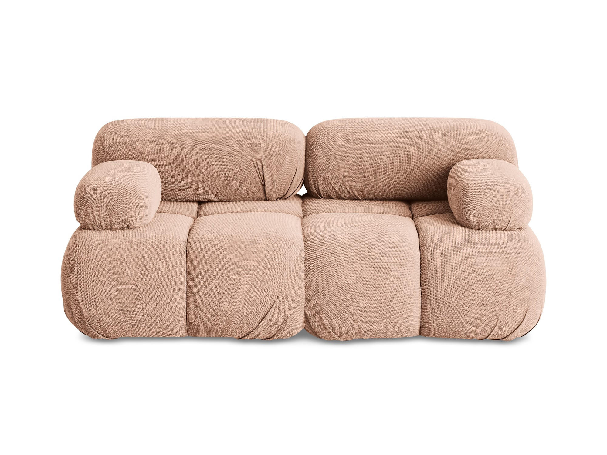 2-SITZER-SOFA Chenille Stoff Pink - Pink/Koralle, Kunststoff/Textil (190/70/96cm) - Makamii