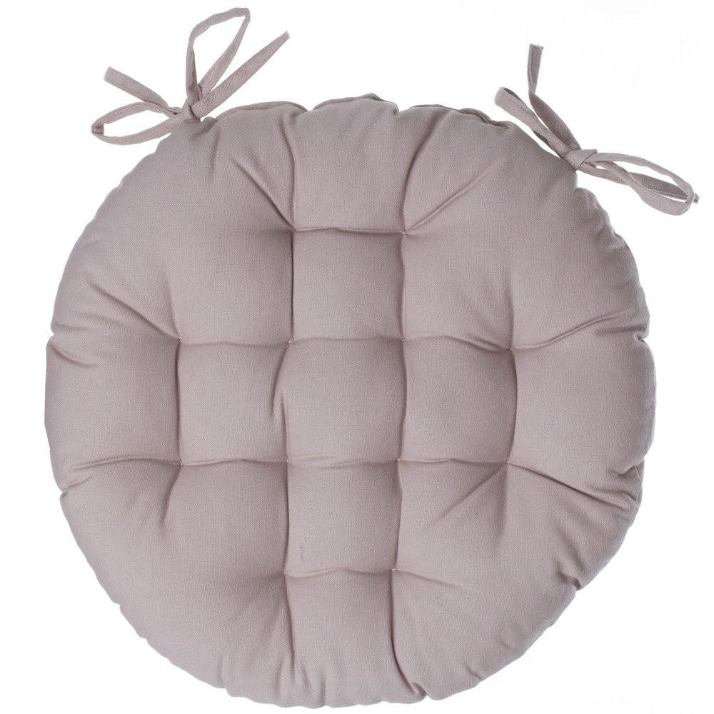 STUHLKISSEN rund beige - Beige, Naturmaterialien (38cm) - Atmosphera Createur d´interieur