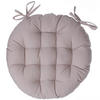 STUHLKISSEN rund beige - Beige, Naturmaterialien (38cm) - Atmosphera Createur d´interieur