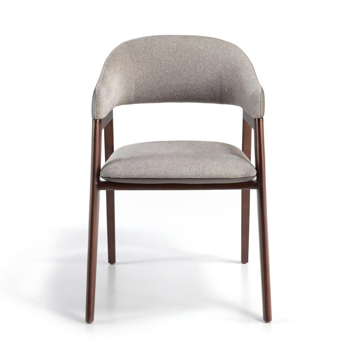 ESSZIMMERSTUHL Stoff Walnuss , Grau , Nerz - Nussbaumfarben/Grau, Textil (55/79/58cm) - ANGEL CERDA