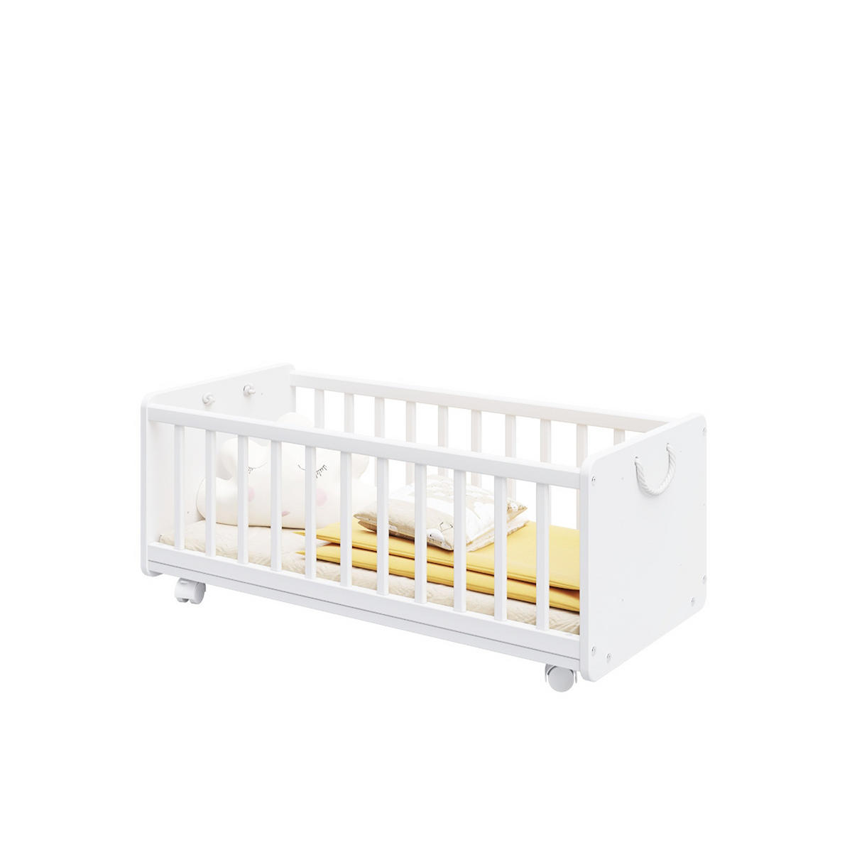 BEISTELLBETT Ornella, Wiege 5 in 1 inkl. Matratze Weiß - Weiß, Holz (40/90cm) - Premiers Moments
