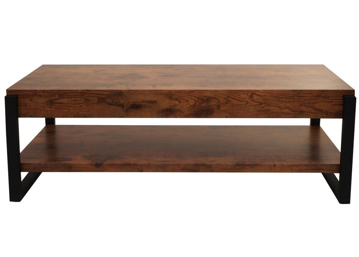 TV-RACK Eiche dunkel - Trüffeleichefarben, Holz (120/42/44cm) - Jamb