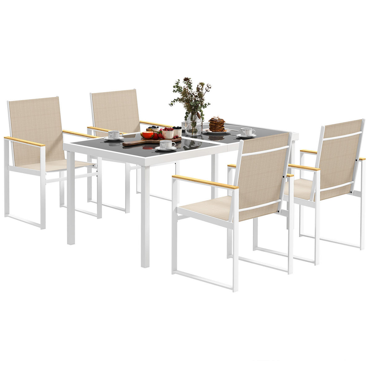 SITZGRUPPE 5 tlg. - Multicolor, Metall - Outsunny