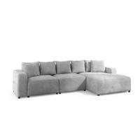 ECKSOFA Megan In Poso - Hellgrau, Holzwerkstoff/Textil (331/165cm) - Fun Möbel