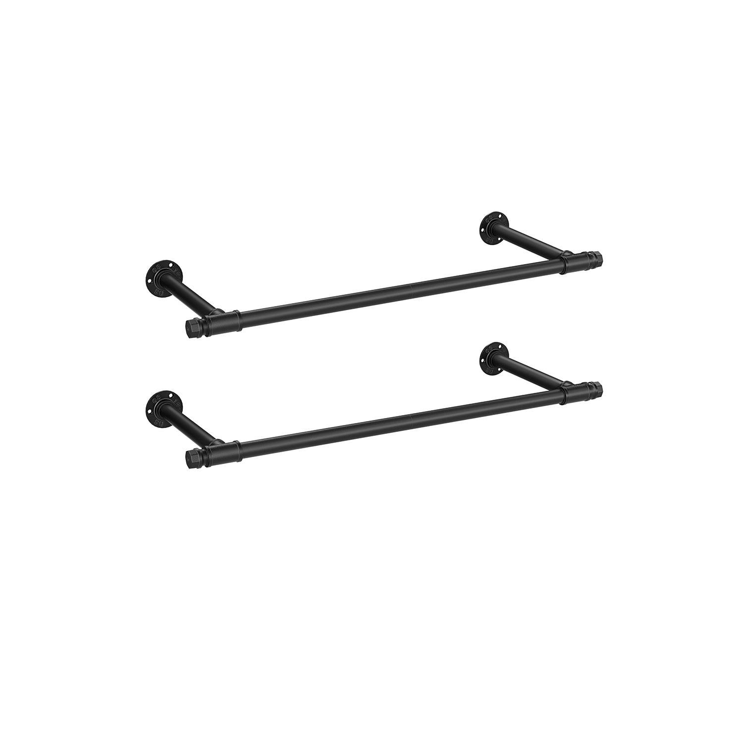 KLEIDERSTANGE BISSAU 2ER-SET - Schwarz, Metall (84/7/30cm) - Hansiro