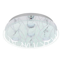 LED DECKENLEUCHTE Edelstahl Chrom Silber - Silberfarben, Glas (35/35/8.5cm)