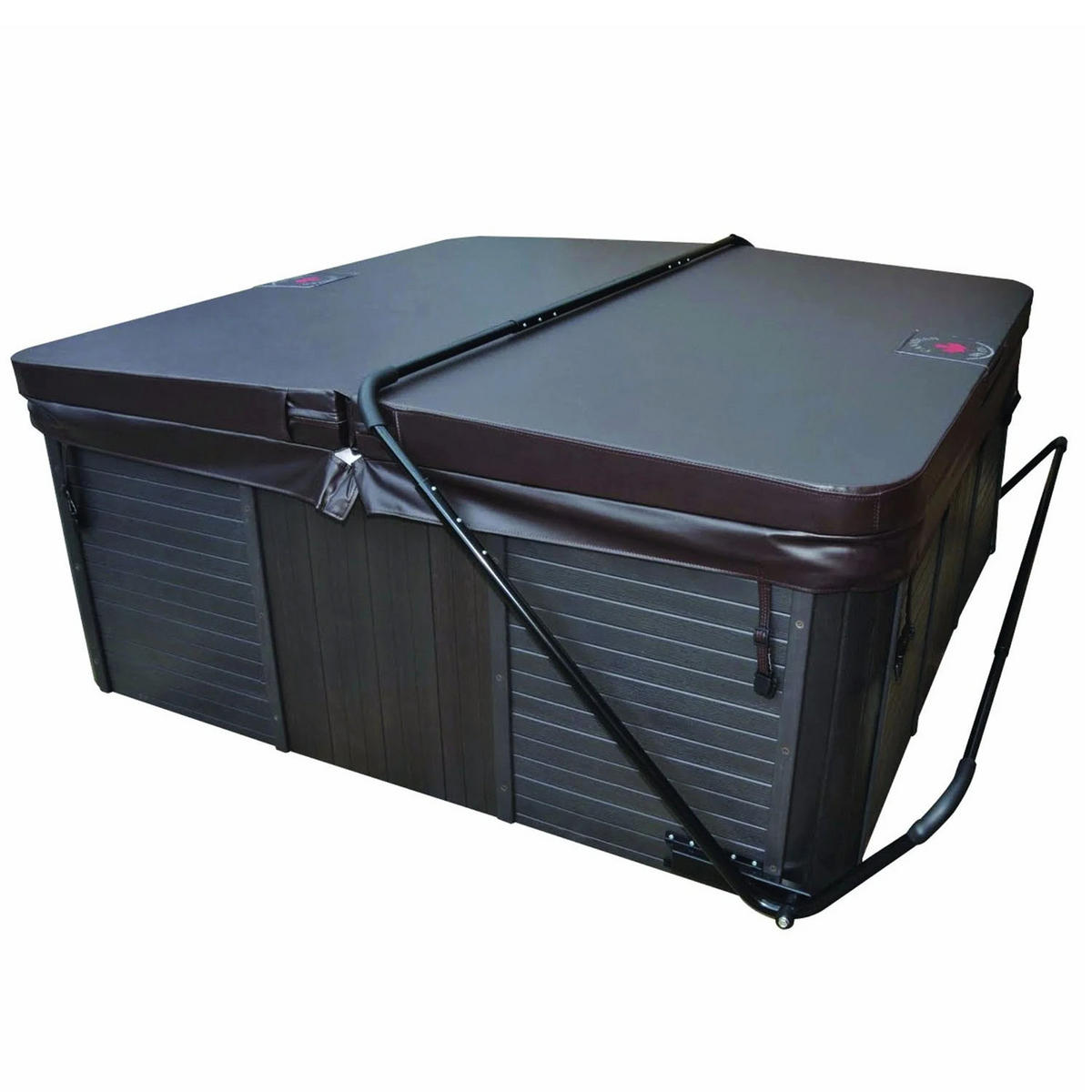 WHIRLPOOL ABDECKHILFE Abdeckhilfe bodenbefest, - Braun, Metall (244/160/30cm) - Canadian Spa Company