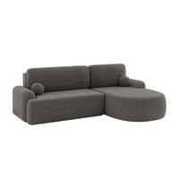 ECKSOFA mit Schlaffunktion und Bettkasten LIRA-L - 264x172x89 Grau - Grau, Holzwerkstoff/Textil (172/264cm) - ALTDECOR