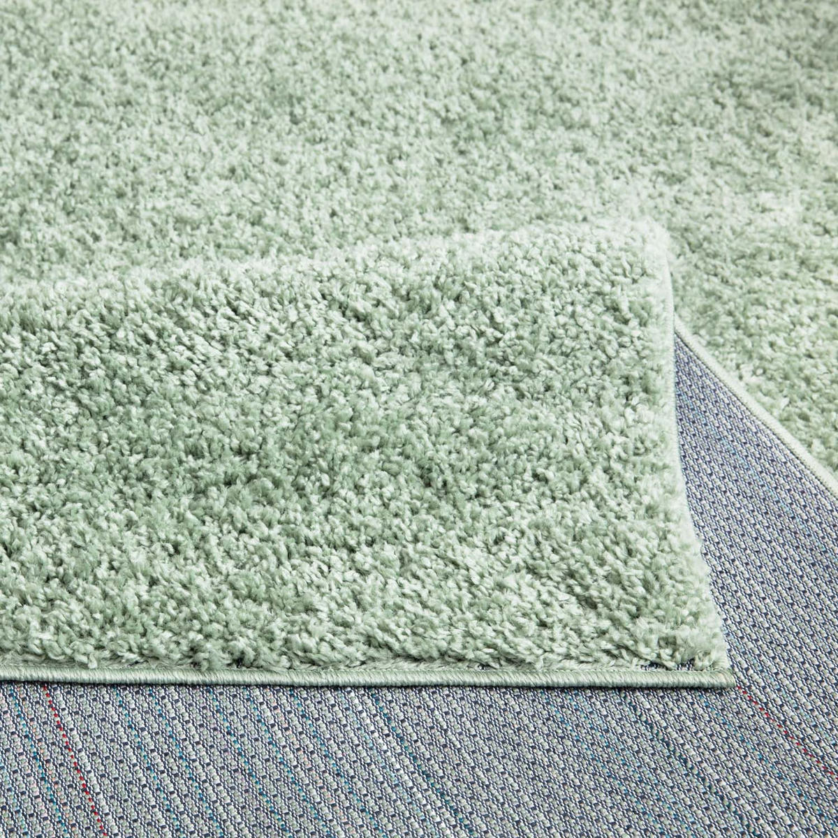 HOCHFLOR-TEPPICH City Shaggy 500 Grün 150x150 cm - Grün, Textil (150/150cm) - carpet city