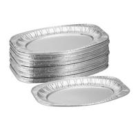 40XSERVIERPLATTEN - Silberfarben, Metall (24/35/2.5cm) - Relaxdays