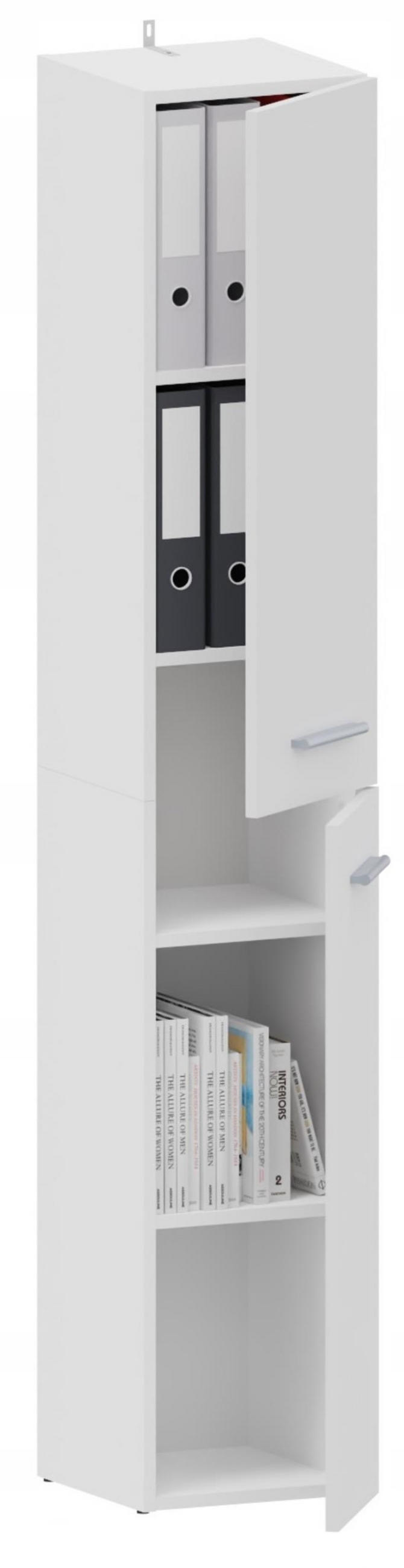 HOCHREGAL BODO DUAL R30 2D Weiß 30/30/175 cm - Weiß, Holzwerkstoff (30/175/30cm) - Matkam Möbel