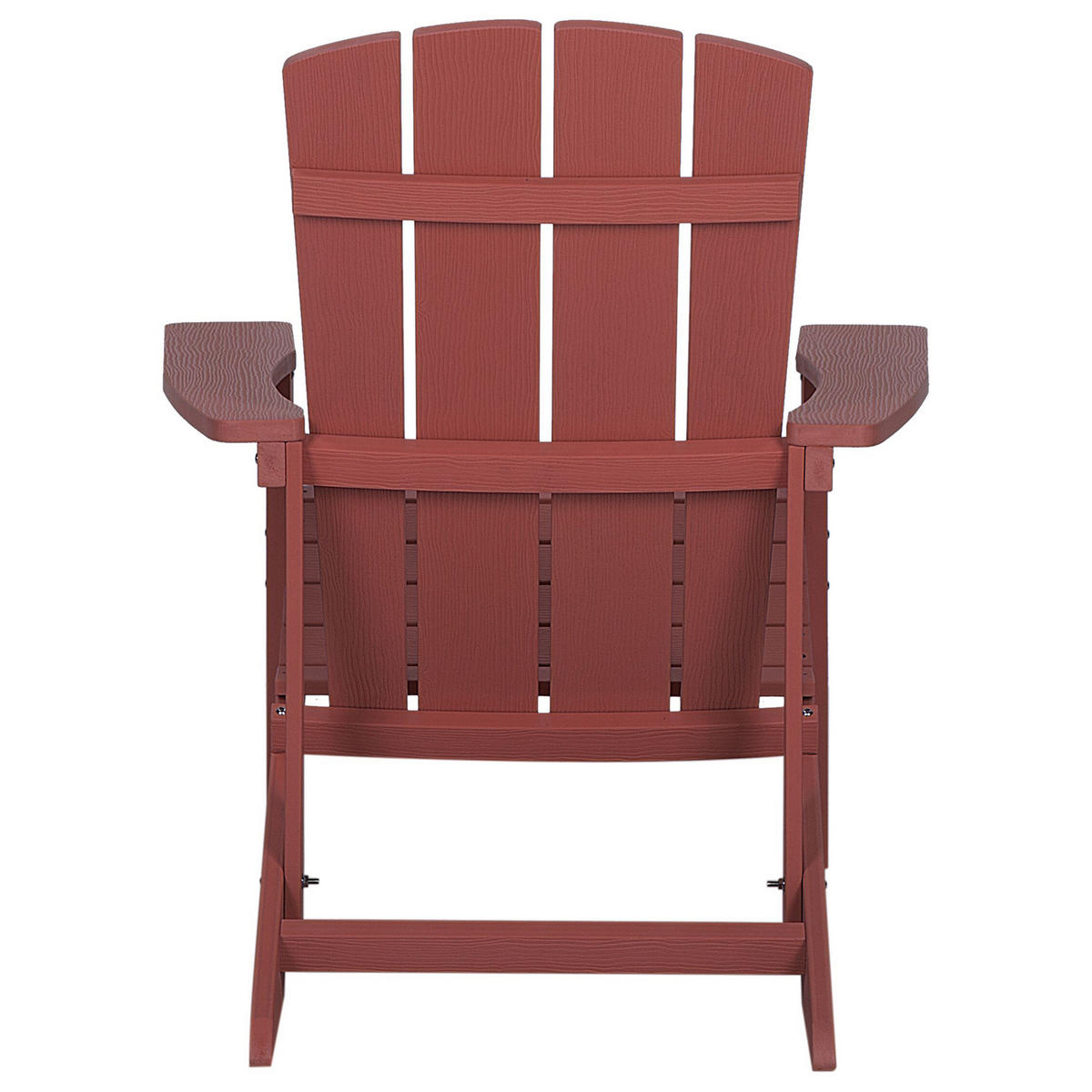 GARTENSTUHL Kunstholz rot Adirondack - Rot, Kunststoff (75/88/88cm) - Beliani